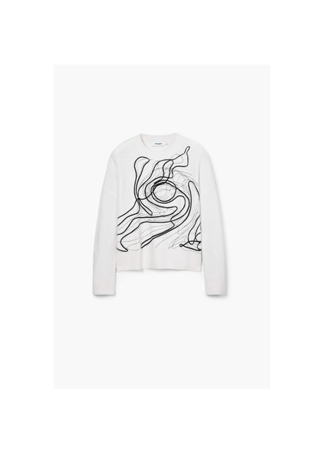 Woman sweater desigual m christian lacroix brushstroke