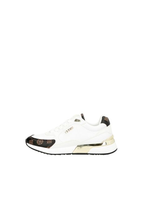 Women s faux leather trainers guess moxea