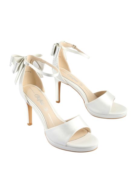Women s heeled sandals buffalo xenia bow glam vegan satin