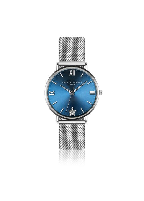 Women s mesh watch amelia parker blue lagoon