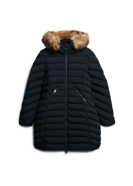 Women s mid jacket superdry fuji faux fur