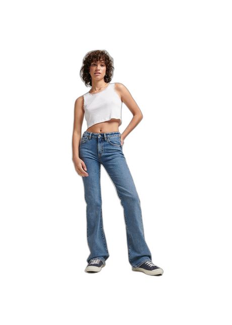 Women s mid rise flared slim jeans superdry