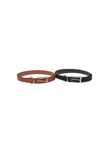 Women s thin synthetic leather and velvet belt urban classics x2