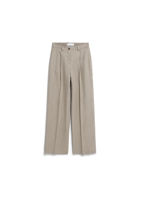 Women s wide leg trousers armedangels numaali check