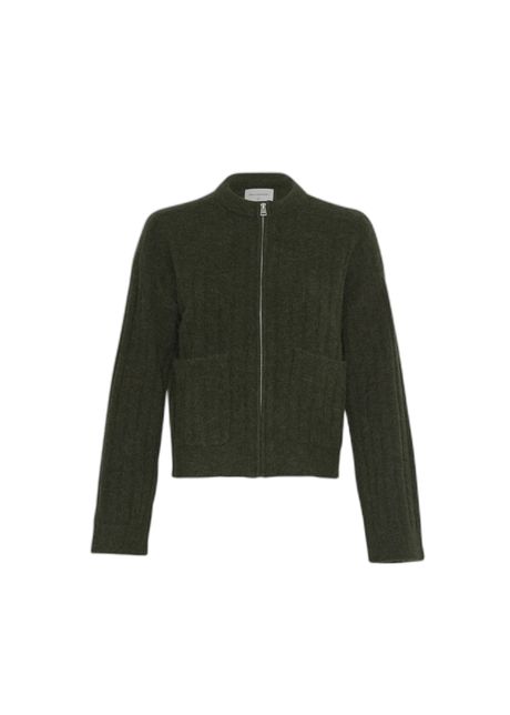 Women s zipped cardigan moss copenhagen gertrude nenaya