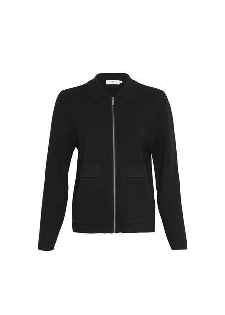 Women s zipped cardigan moss copenhagen regitta rachelle