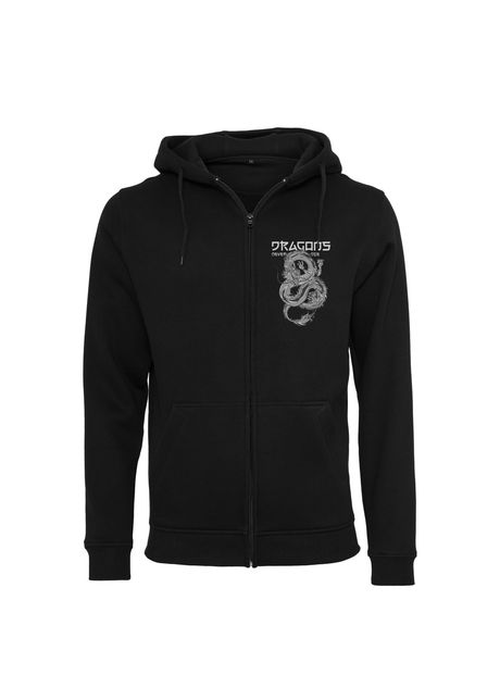 Zip up hoodie mister tee dragons never die heavy